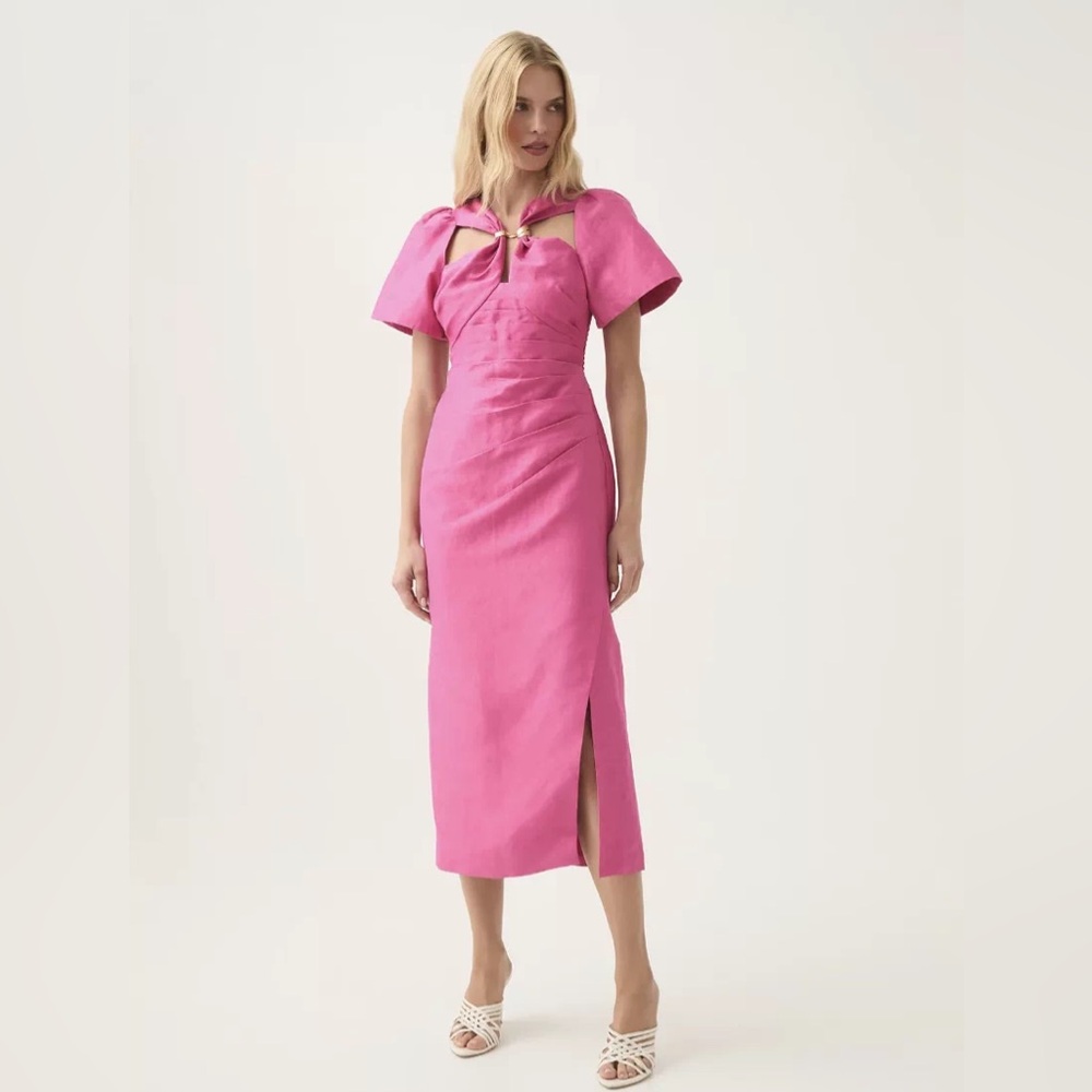 Aje Presence Twisted midi dress, 2 4